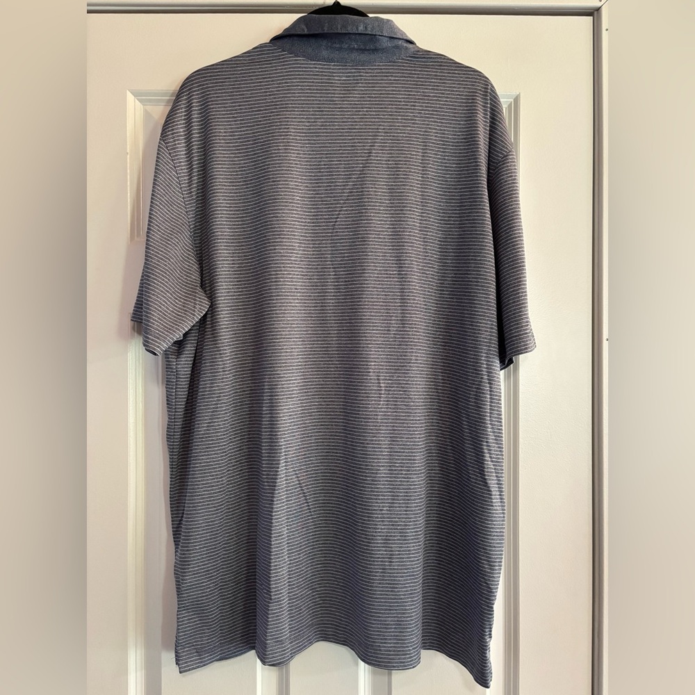 Callaway Heather Blue Striped Polo Shirt, size XL - Picture 5 of 5